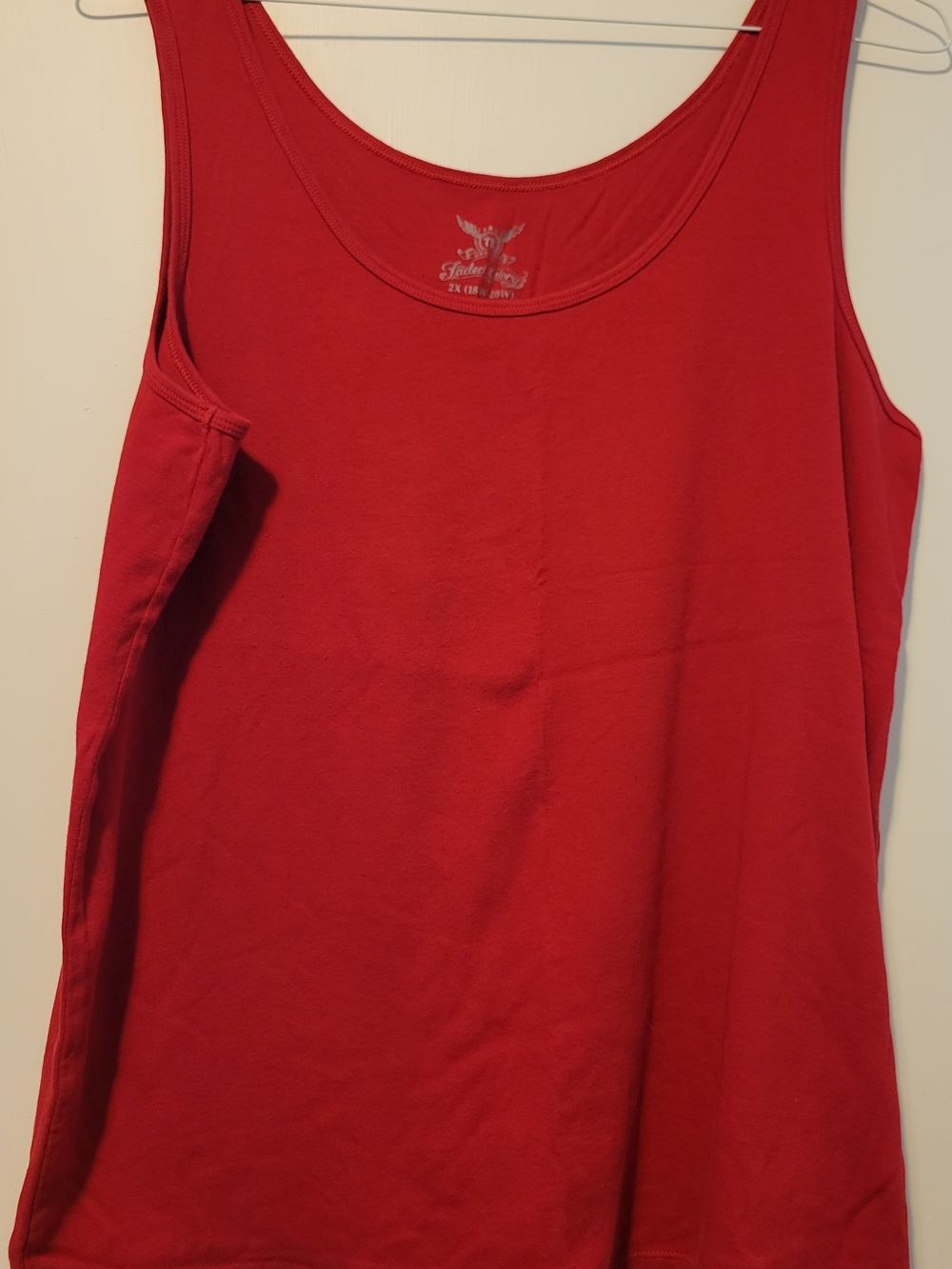 Faded Glory Red Scoop Neck Tank Top